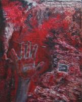 Paintings - Red Handed - Acrylic Paint